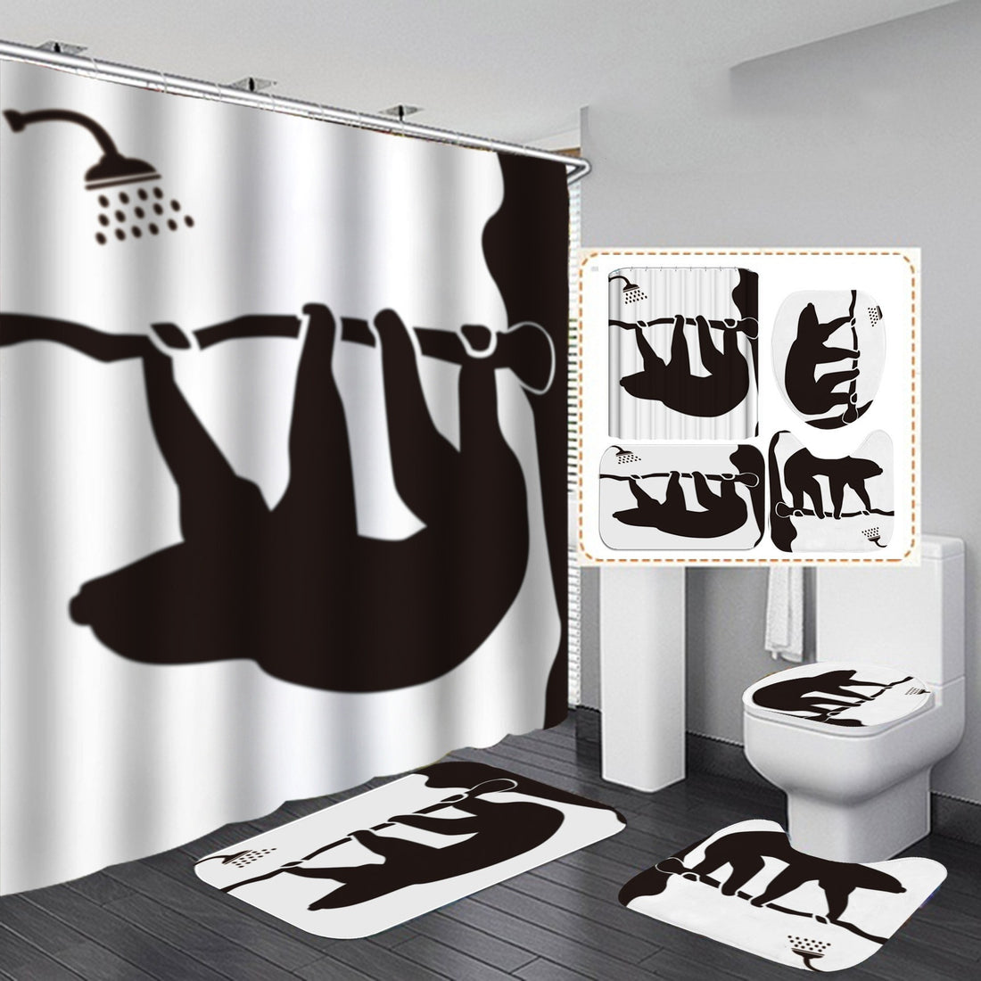 New Product Digital Printing Waterproof Polyester Shower Curtain