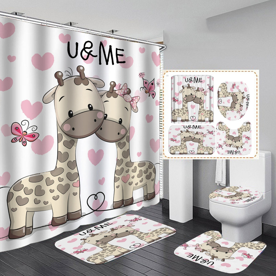 New Product Digital Printing Waterproof Polyester Shower Curtain