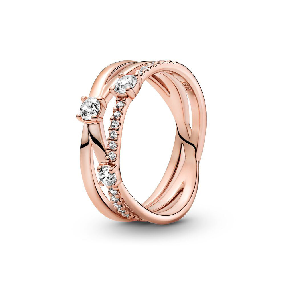 New Product Rose Wreath Ring Full Of Diamonds