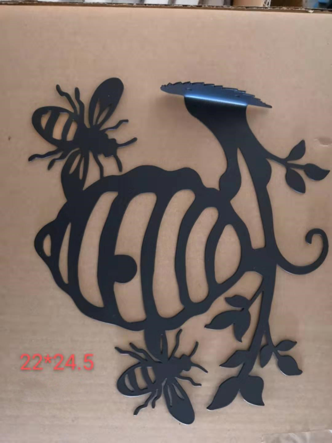 Bee Silhouette Wrought Iron Style Home Decoration