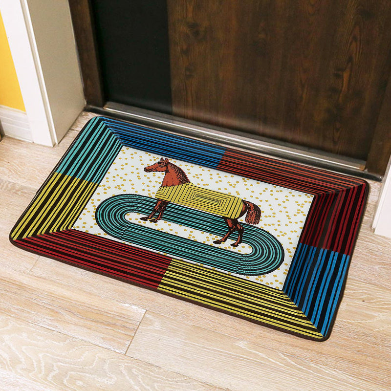 European Style Home Door Mat Bathroom Living Room Carpet Anti-Slip Mat Art Animal Foot Mat