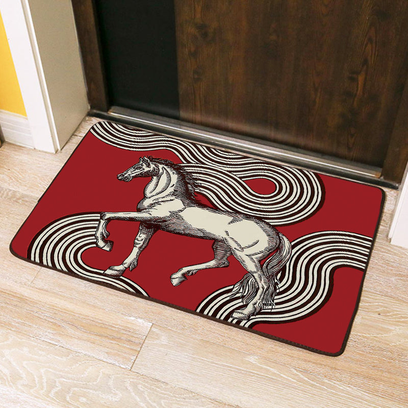 European Style Home Door Mat Bathroom Living Room Carpet Anti-Slip Mat Art Animal Foot Mat