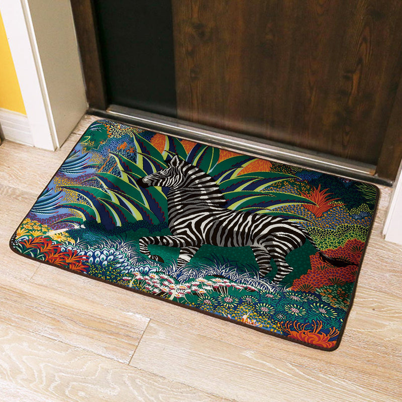 European Style Home Door Mat Bathroom Living Room Carpet Anti-Slip Mat Art Animal Foot Mat