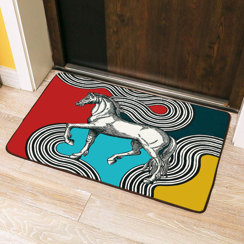 European Style Home Door Mat Bathroom Living Room Carpet Anti-Slip Mat Art Animal Foot Mat