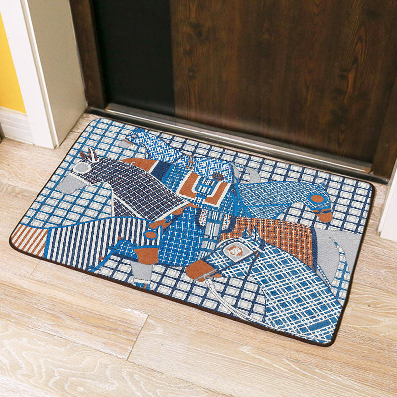 European Style Home Door Mat Bathroom Living Room Carpet Anti-Slip Mat Art Animal Foot Mat