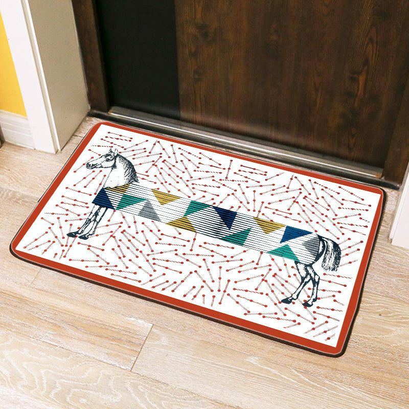 European Style Home Door Mat Bathroom Living Room Carpet Anti-Slip Mat Art Animal Foot Mat