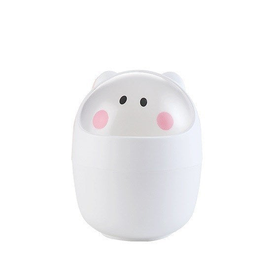 Creative Cartoon Desktop Mini Trash Can Home Decoration Desktop Storage Flip Detachable Small Trash Can Dust Car Garbage Case