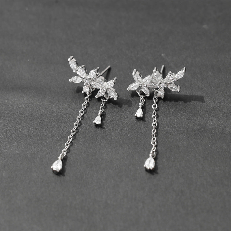 Fringed flower earrings