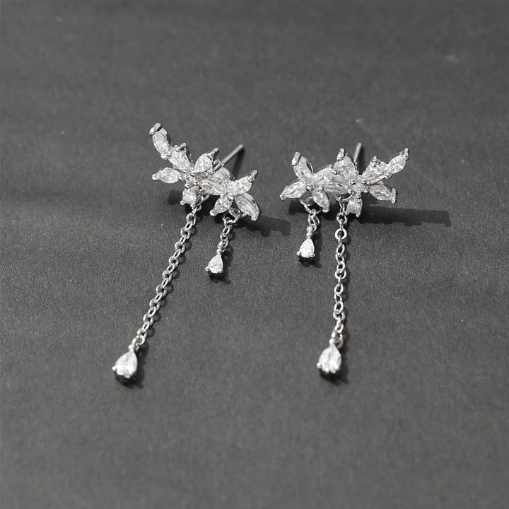 Fringed flower earrings