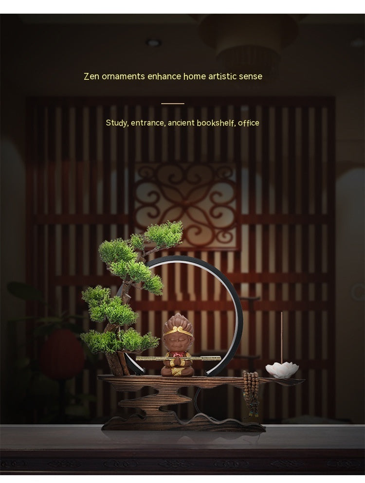 Zen Backflow Incense Burner The Monkey King Quest For The Sutra Decoration Living Room Entrance Office Decorations Home Incense Burner