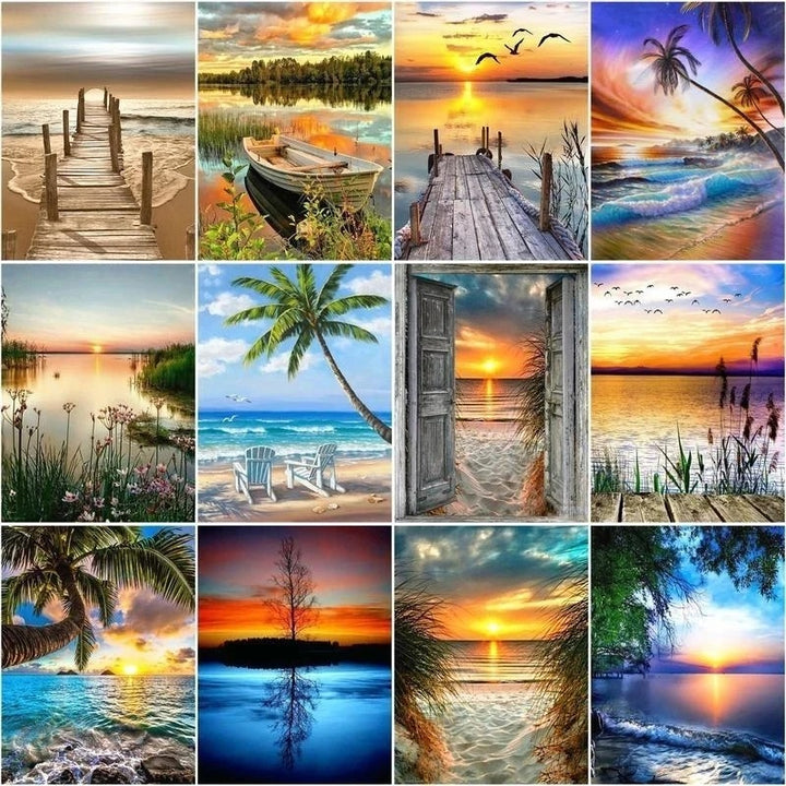 Digital Oil Painting Color Filling Frameless Decoration