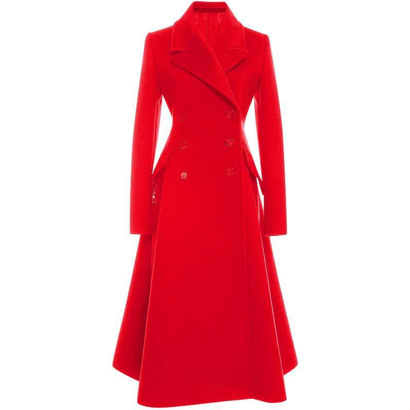 Elegant Slim Fit Women's Woolen Coat