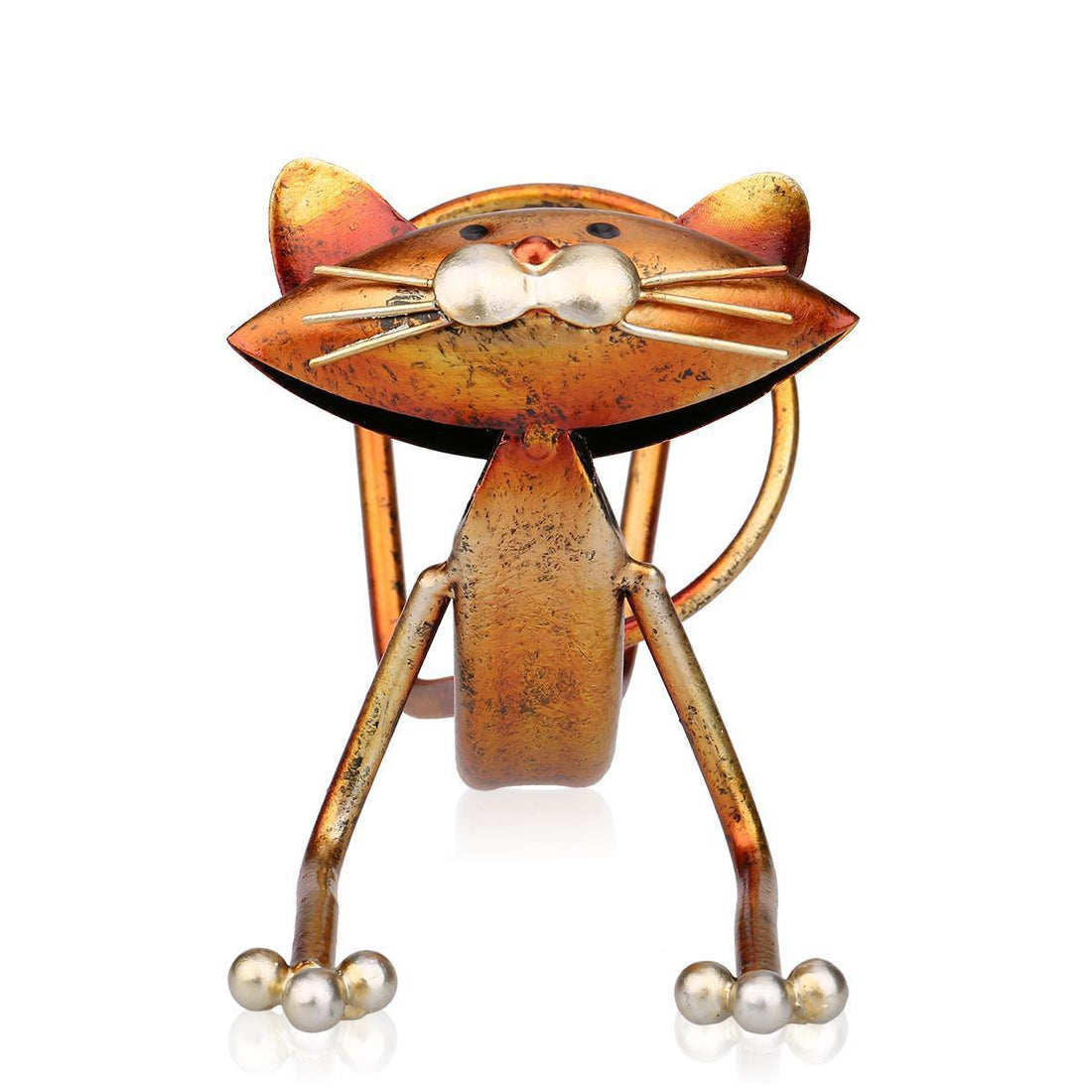 Creative home decoration modern metal decoration crafts yoga cat wine rack