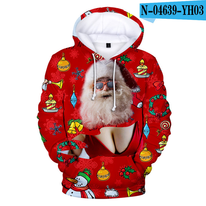 Christmas digital print hoodie