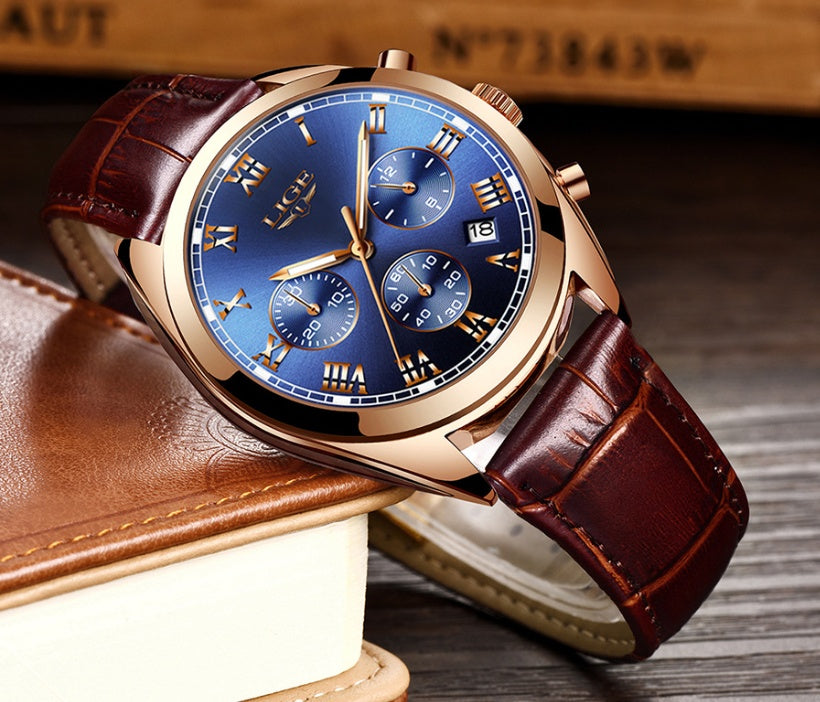 Fashion large dial European and American style steel belt watch sports watch DZ men's quartz watch