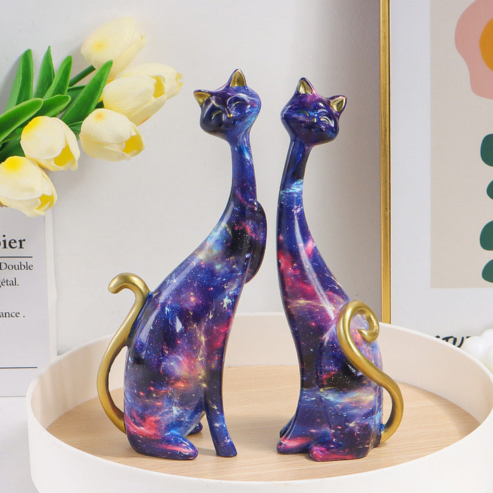 Creative Decoration Crafts Colorful Cat Home Ornaments