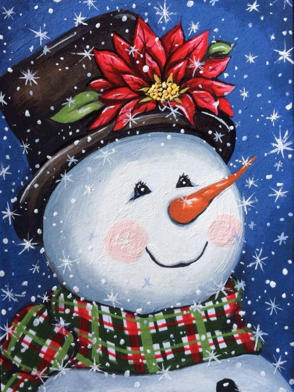 Cartoon Snowman Diamond Painting Santa Home Decoration