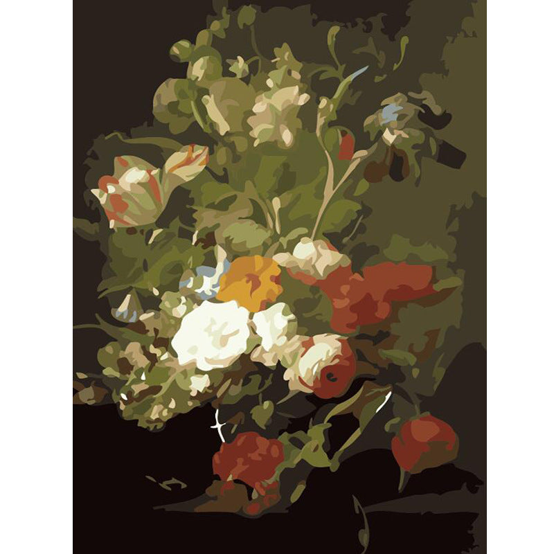 Digital Oil Painting Frameless Flowers