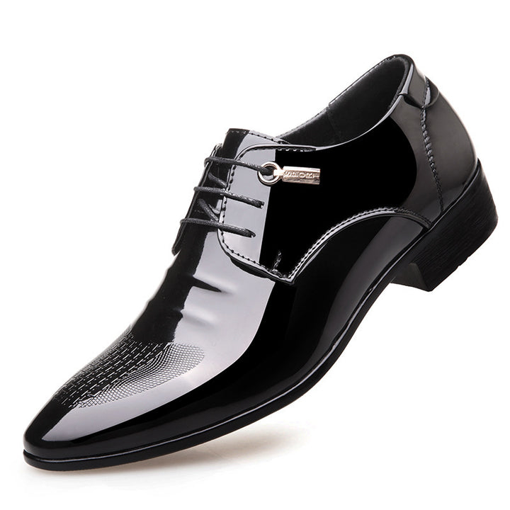 Men's Business Suits Black Patent Leather Shoes