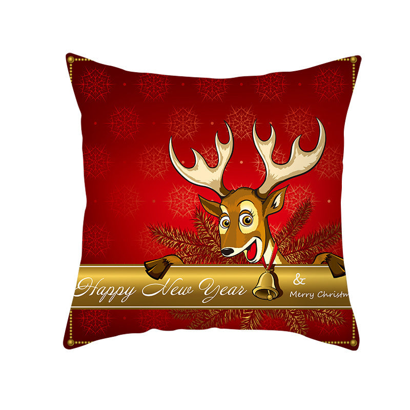 Christmas peach skin pillowcase