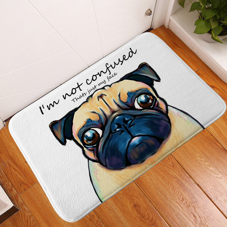 Pet dog flannel floor mat door mat printing foot mat anti-slip mat carpet