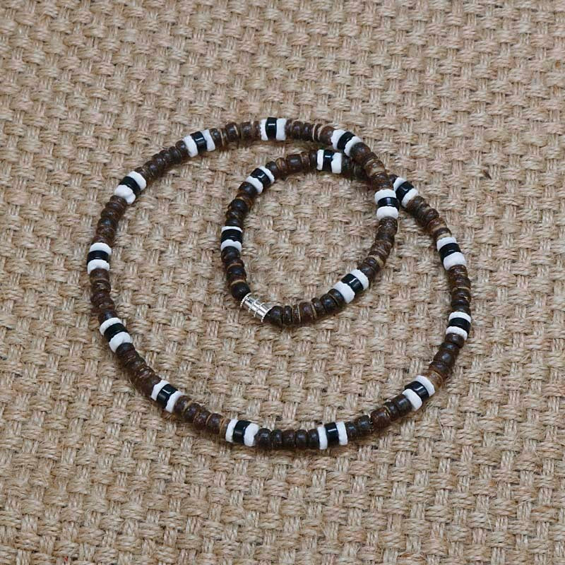 Men Tribe Ethnic Coconut Shell Necklace Men