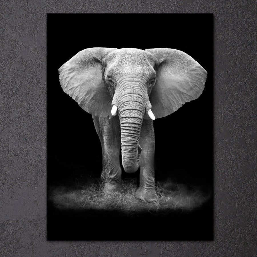 Home decoration inkjet oil painting single elephant