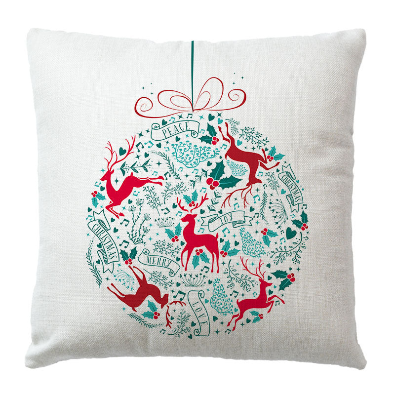 Christmas peach skin pillowcase