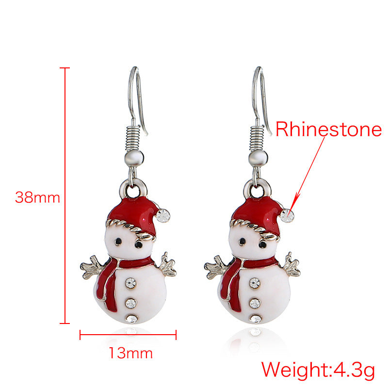 Hot Christmas Snowman Earrings