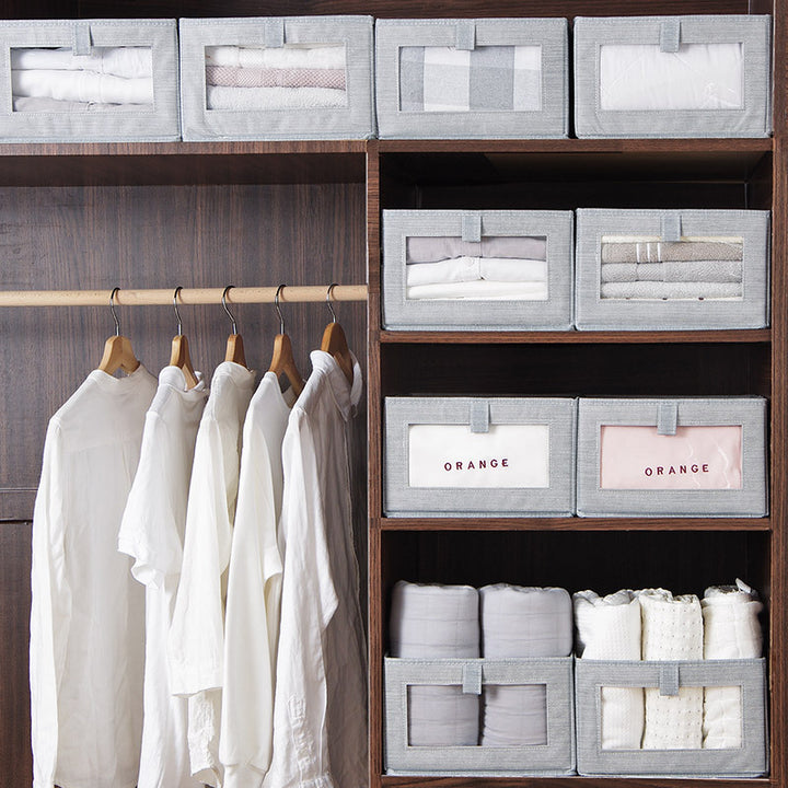 Non-woven folding sundries storage box