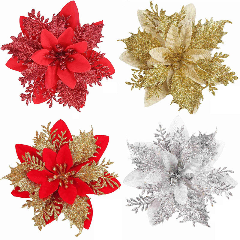 Double-layer Flower Artificial Flower Christmas Garland Accessories Christmas Tree Decoration