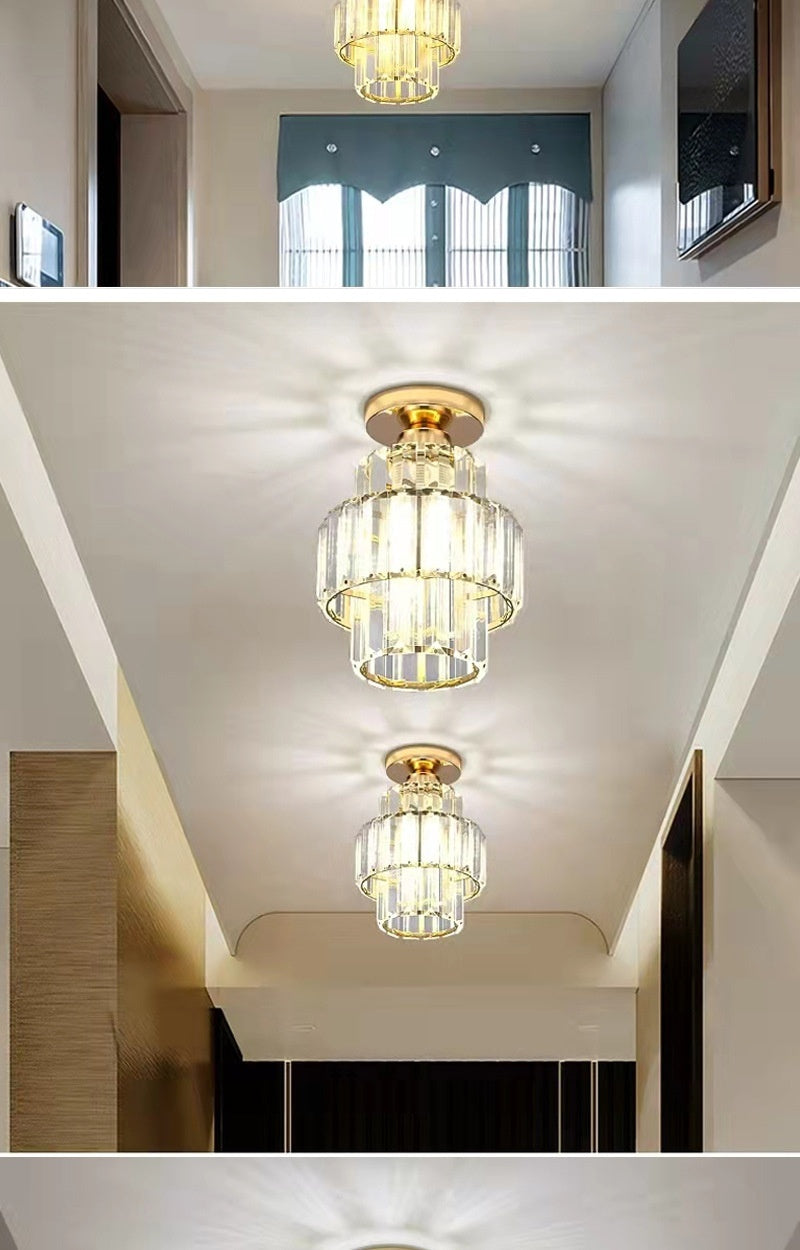 Minimalist Crystal Corridor Ceiling Bedroom Chandelier