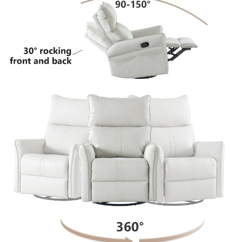 Modern Small Swing Swivel Recliner Bedroom Chair