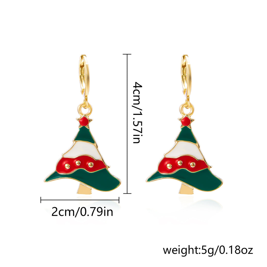 Christmas Earrings Women's Asymmetric Cartoon