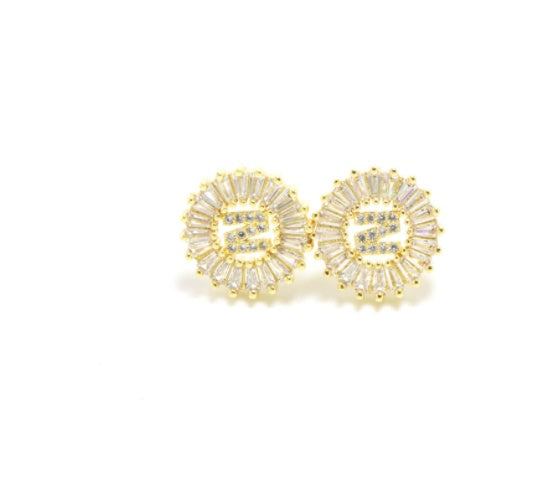 Fashion Letter Earrings for Women Gold Studs Jewelry