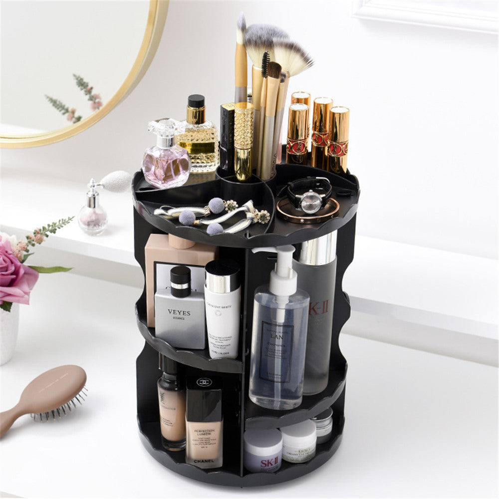 Rotating Acrylic Cosmetic Storage Box Transparent