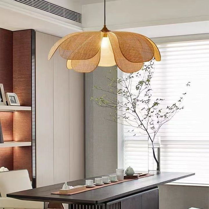 Creative Handmade Rattan Japanese Petal Lamp