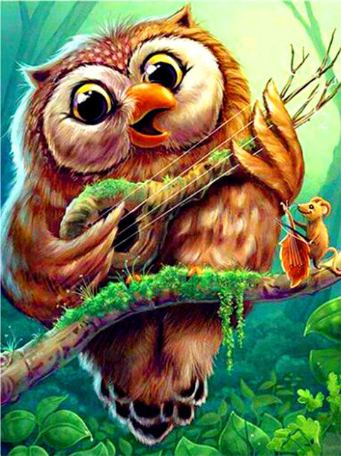 Home Decoration Owl Theme Diamond Painting