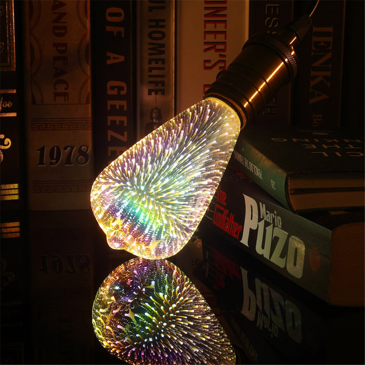 3D Firework LED Bulb LED Light Bulbs 3D Firework Effect 4W E27 Firework LED Lamp Vintage Colorful Decorative Light Bulb