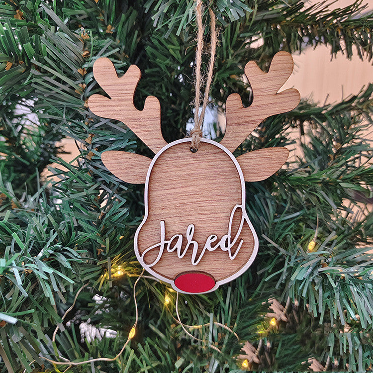 Christmas Tree Holiday Home Decoration Wooden Pendant