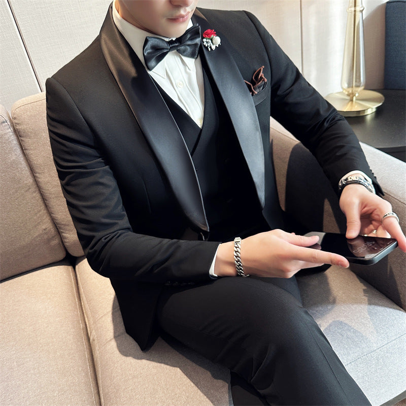 Gentleman Formal Party Dress Bridegroom Wedding Groomsman Suit