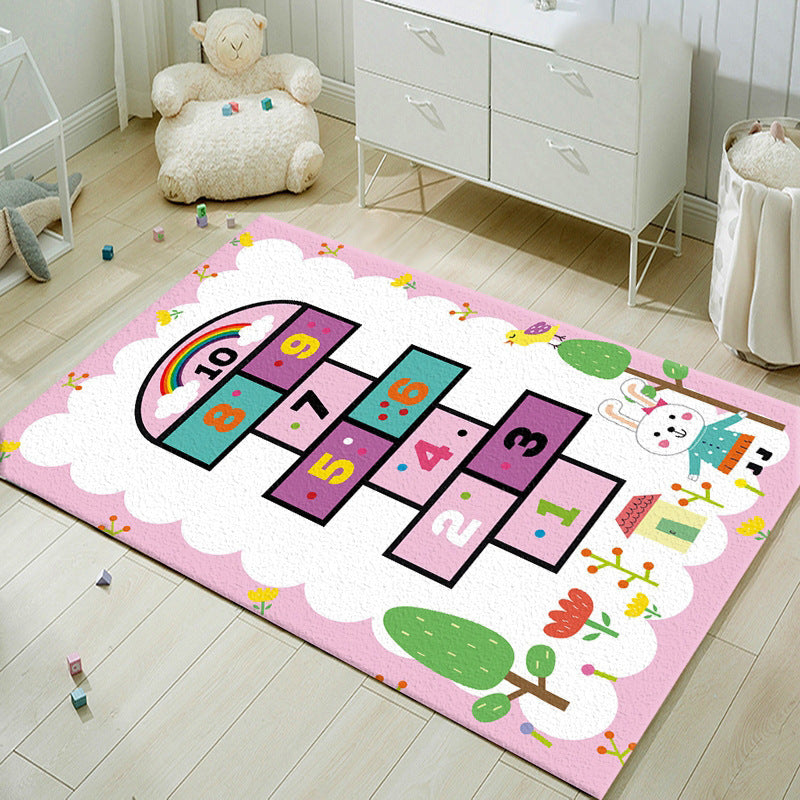 Children's Hopscotch Mat Early Childhood Education Jumping Grid Game Flying Chess Cartoon Carpet