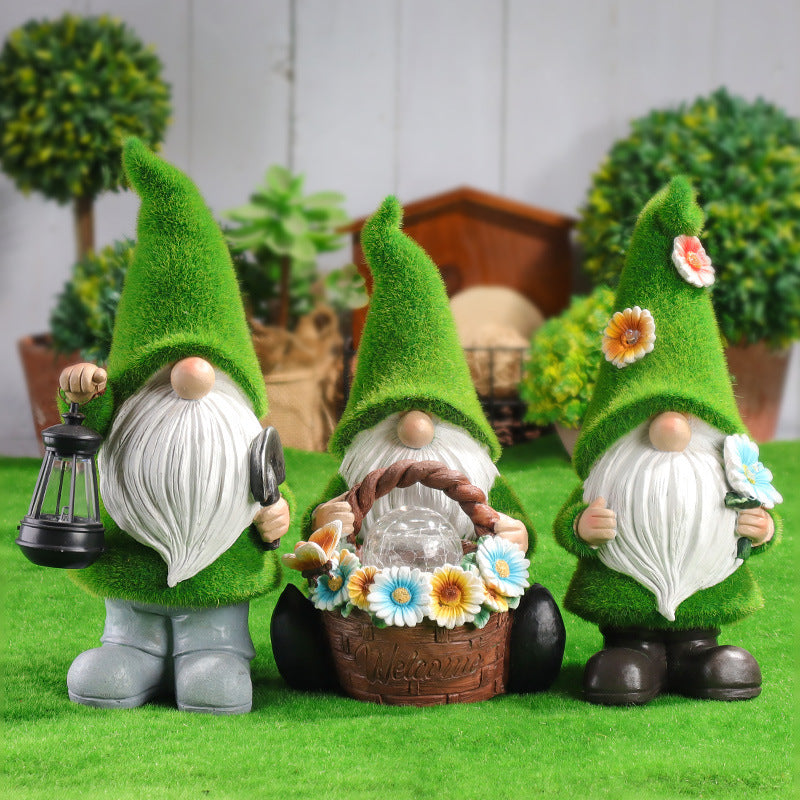 Garden New Flocking Resin Crafts