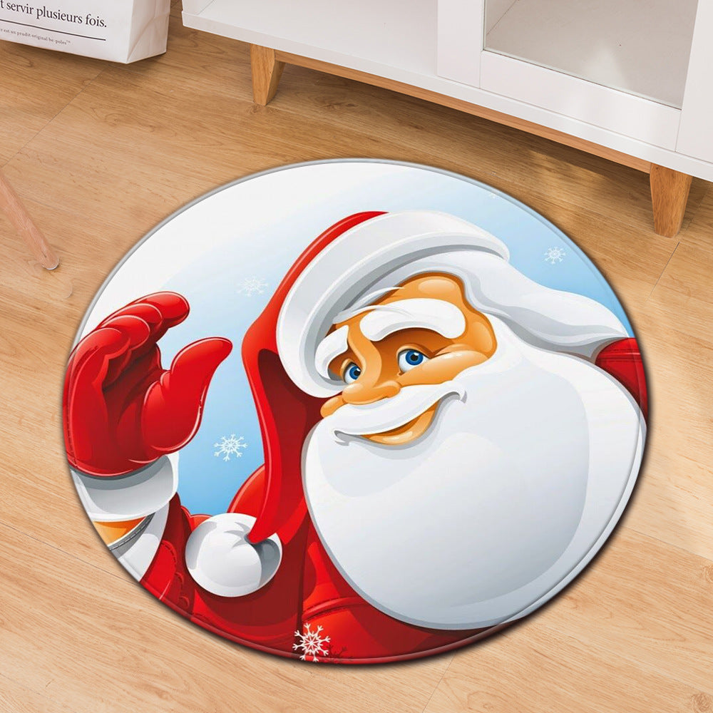 Home Non-slip Round Christmas Festive Doormat