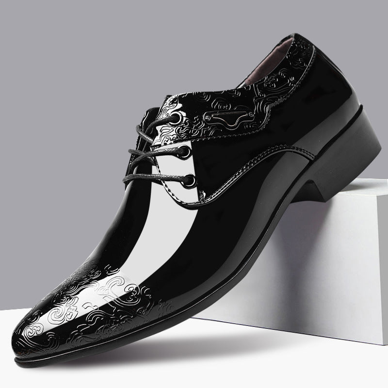 Glossy Men's Business Formal Shoes Fashion Casual Shoes