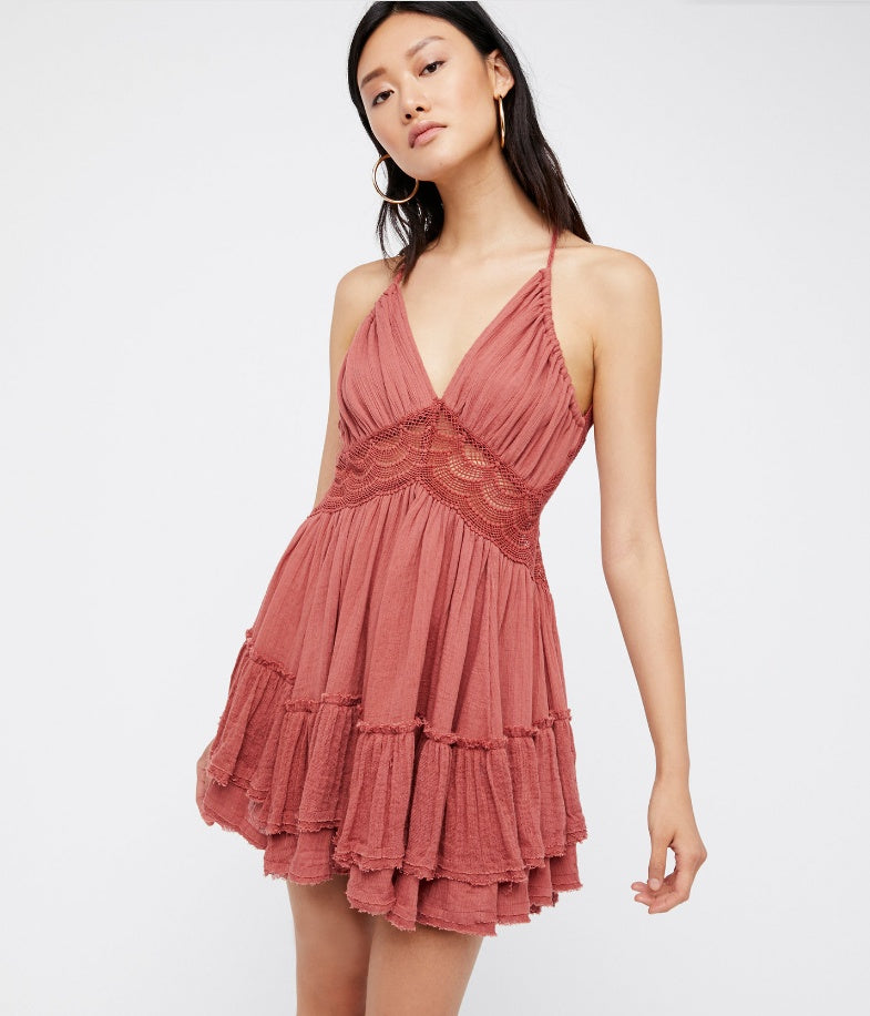 Amazon AliExpress best women's clothing free people beach short skirt holiday halter dress