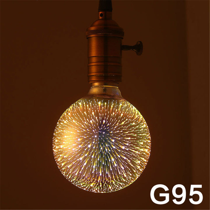 3D Firework LED Bulb LED Light Bulbs 3D Firework Effect 4W E27 Firework LED Lamp Vintage Colorful Decorative Light Bulb