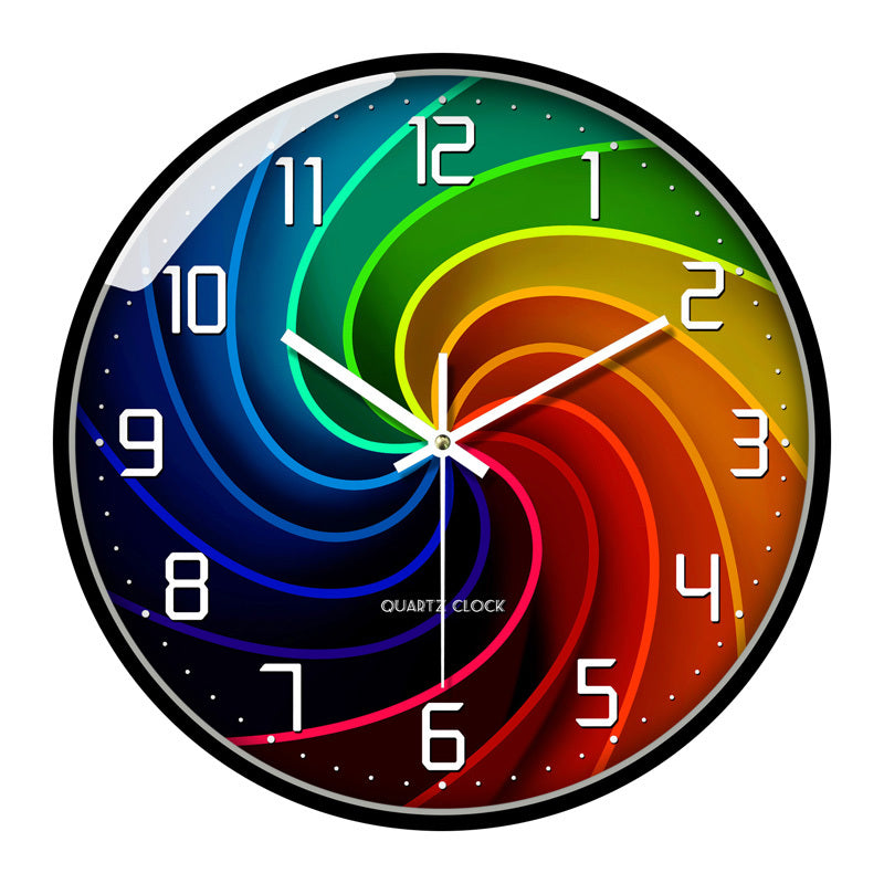 Creative Wall Clock Modern Simple Silent Clock Fashion Household Glass Clock Round Wall Clock