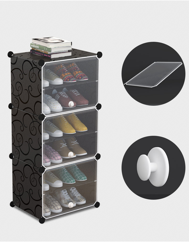 Multi-layer combination storage shoe rack