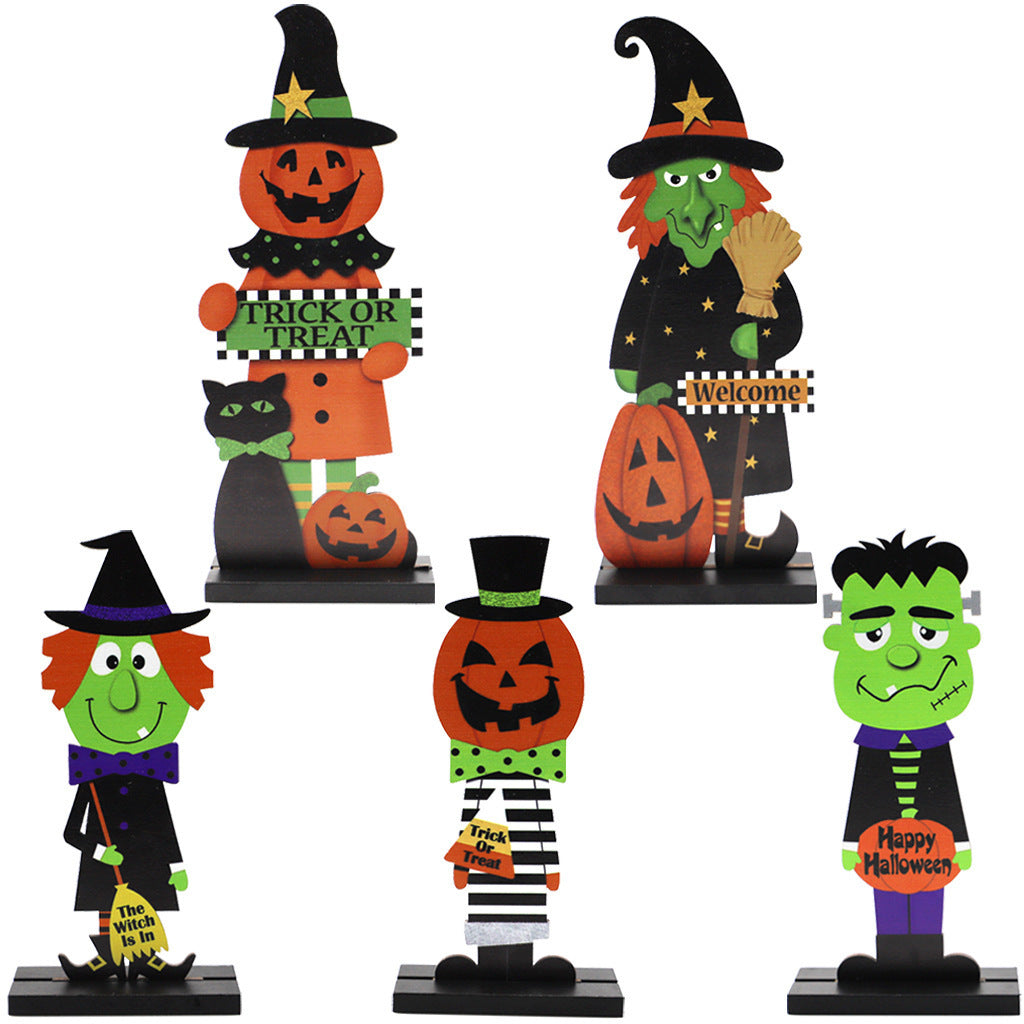 Halloween Pumpkin Man Witch Home Table Decoration